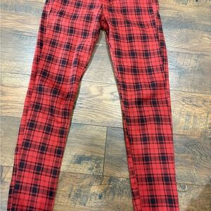 Red and Black Plaid Pants angel kiss size 9
